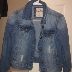 jean jacket lightly distressed